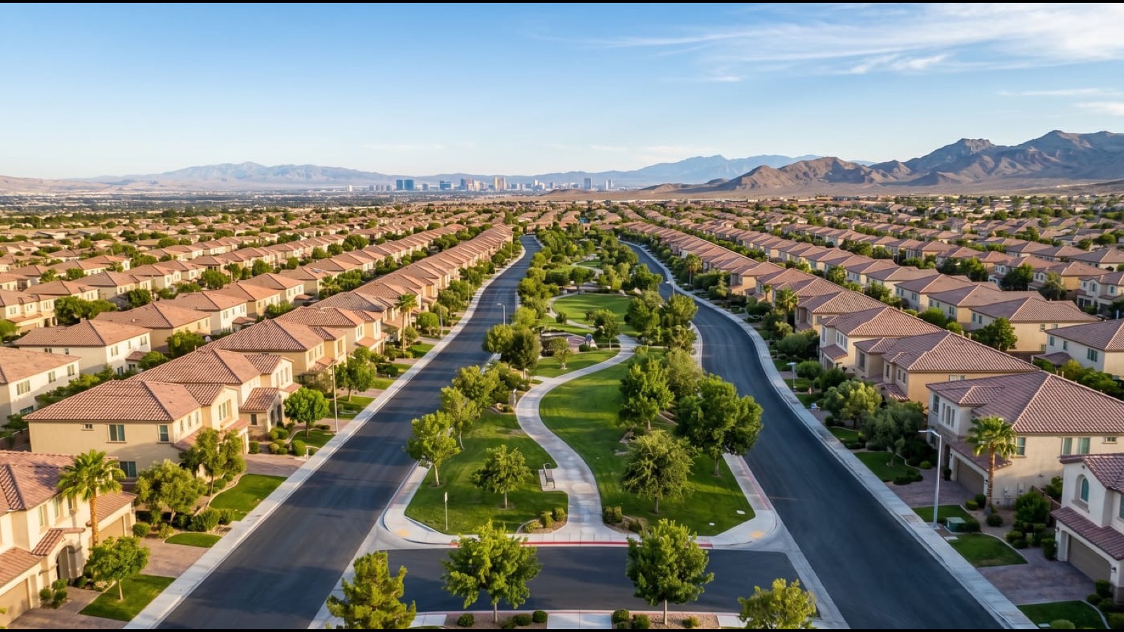 Monsoon storm building over Las Vegas valley homes 2026 — roof and drainage preparation checklist